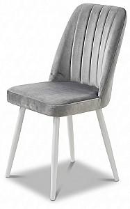 Scaun Kelebek Gold (Velur) Gri-Deschis / Alb