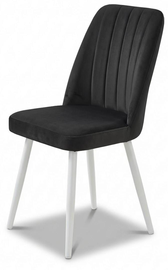 Scaun Kelebek Gold (Velur) Negru / Alb