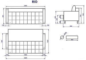Canapea Embawood Rio Soro 93(Gri)