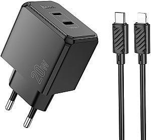 Incarcator telefon HOCO CS16A Wish PD20W (C+L) two-way charger set (C to iP) (EU)