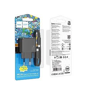 Incarcator telefon HOCO CS16A Wish PD20W (C+L) two-way charger set (C to iP) (EU)