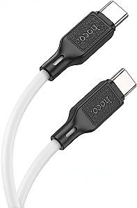 USB сablu HOCO X90 Cool 60W silicone charging data cable for Type-C to Type-C White
