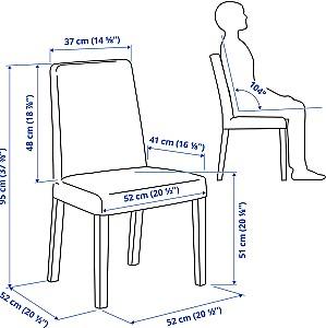 Scaun IKEA Bergmund oak tree/Hallarp beige