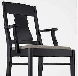 Scaun IKEA Ngatorp Black Nolhaga gray-beige