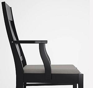 Scaun IKEA Ngatorp Black Nolhaga gray-beige