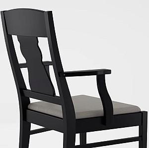 Scaun IKEA Ngatorp Black Nolhaga gray-beige