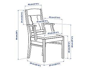 Scaun IKEA Ingatorp white/Nordvalla beige