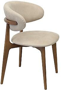 Scaun DP Roses Mustang Krem + Oak Legs