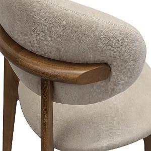 Scaun DP Roses Mustang Krem + Oak Legs