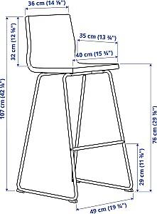 Scaun IKEA Lillanas/Gunnared Cromat/Gri Inchis
