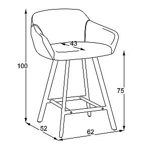 Scaun Mika Mey Anka 21 (Albastru Închis)