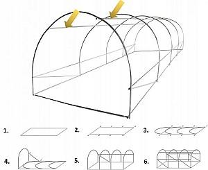 Seră de tip tunel GardenLine TUN5552