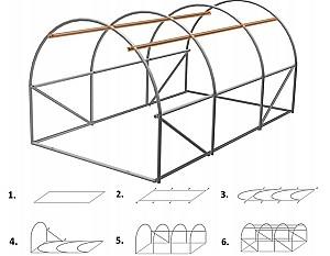 Seră de tip tunel GardenLine TUN5583 4x2.5x2m