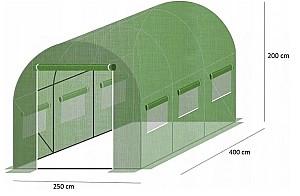 Seră de tip tunel GardenLine TUN5583 4x2.5x2m
