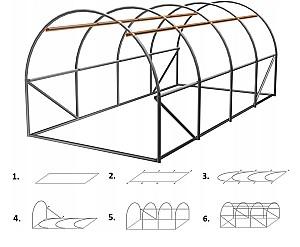 Seră de tip tunel GardenLine TUN5613 6x3x2m
