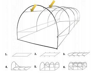 Seră de tip tunel GardenLine TUN5620 8x3x2m