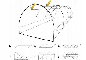 Seră de tip tunel GardenLine TUN3903 8x4x2m