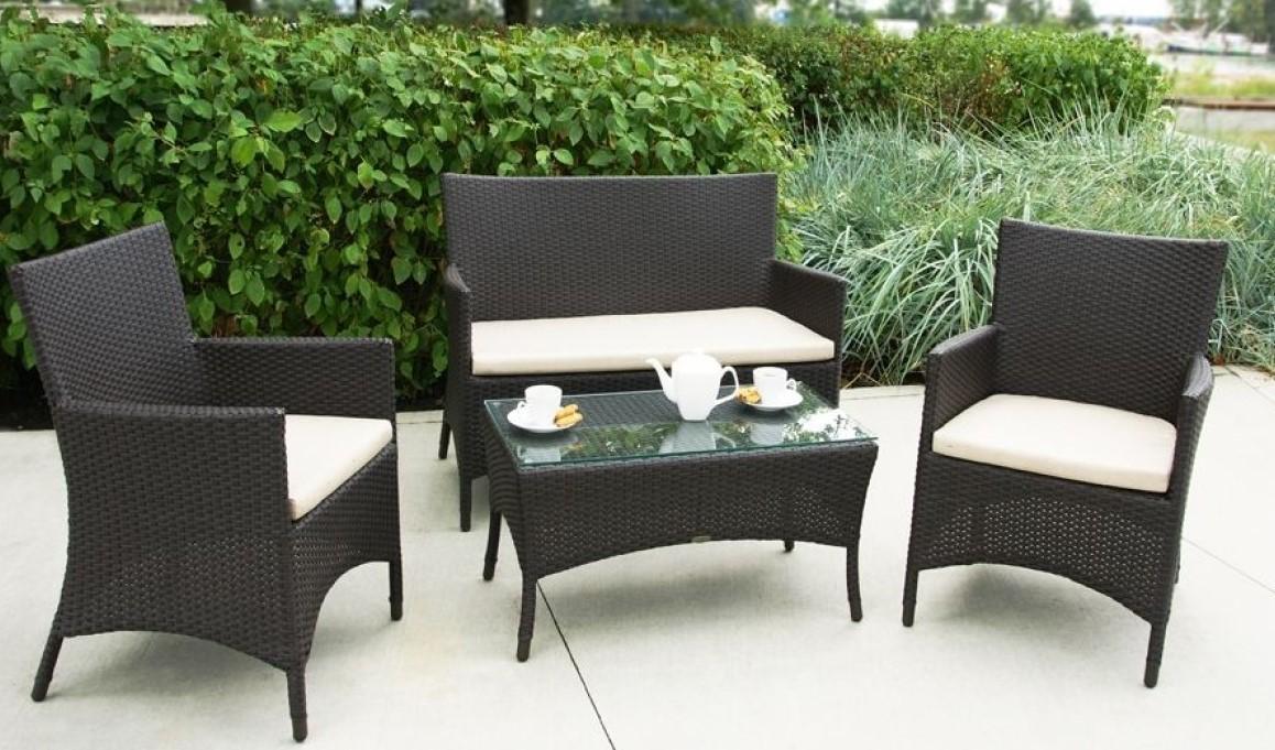 Set mobila de gradina GardenLine SAD0849 Negru/Crem