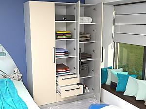 Dulap Bayro Serenity Crem deschis (3 sertare)