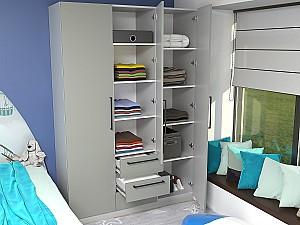 Dulap Bayro Serenity Trend Gri (3 sertare)