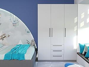 Dulap Bayro Serenity Gri deschis (3 sertare)