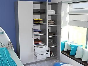 Dulap Bayro Serenity Gri deschis (3 sertare)