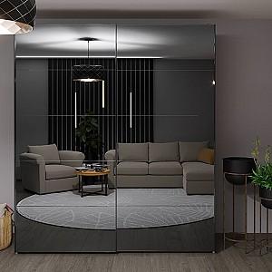 Dulap-cupe Bayro Napoli 200x230x58 cm Top Line Piatra Gri (604801)