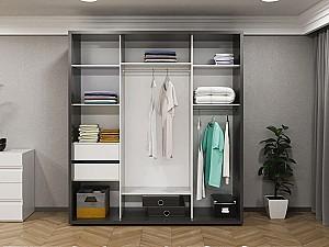 Dulap-cupe Bayro Parma 200x225x60 cm Antracit (Gri)