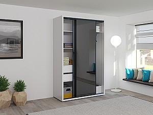 Dulap-cupe Bayro Parma Graphite Alb 1400