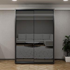 Dulap-cupe Bayro Parma Graphite Antracit (Gri) 1600