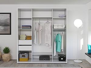 Dulap-cupe Bayro Parma Graphite Alb