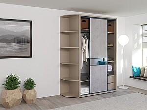 Dulap-cupe Bayro Murano 140x230x60 Piatra Gri