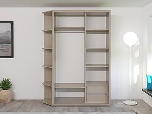 Dulap-cupe Bayro Murano 140x230x60 Piatra Gri