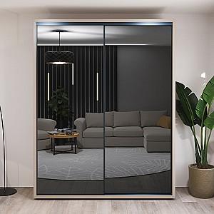 Dulap-cupe Bayro Murano 180x230x60 cm Piatra Gri