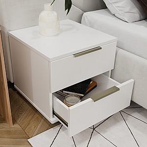 Noptiera Bayro Napoli 50x50x50 cm Alb Mat