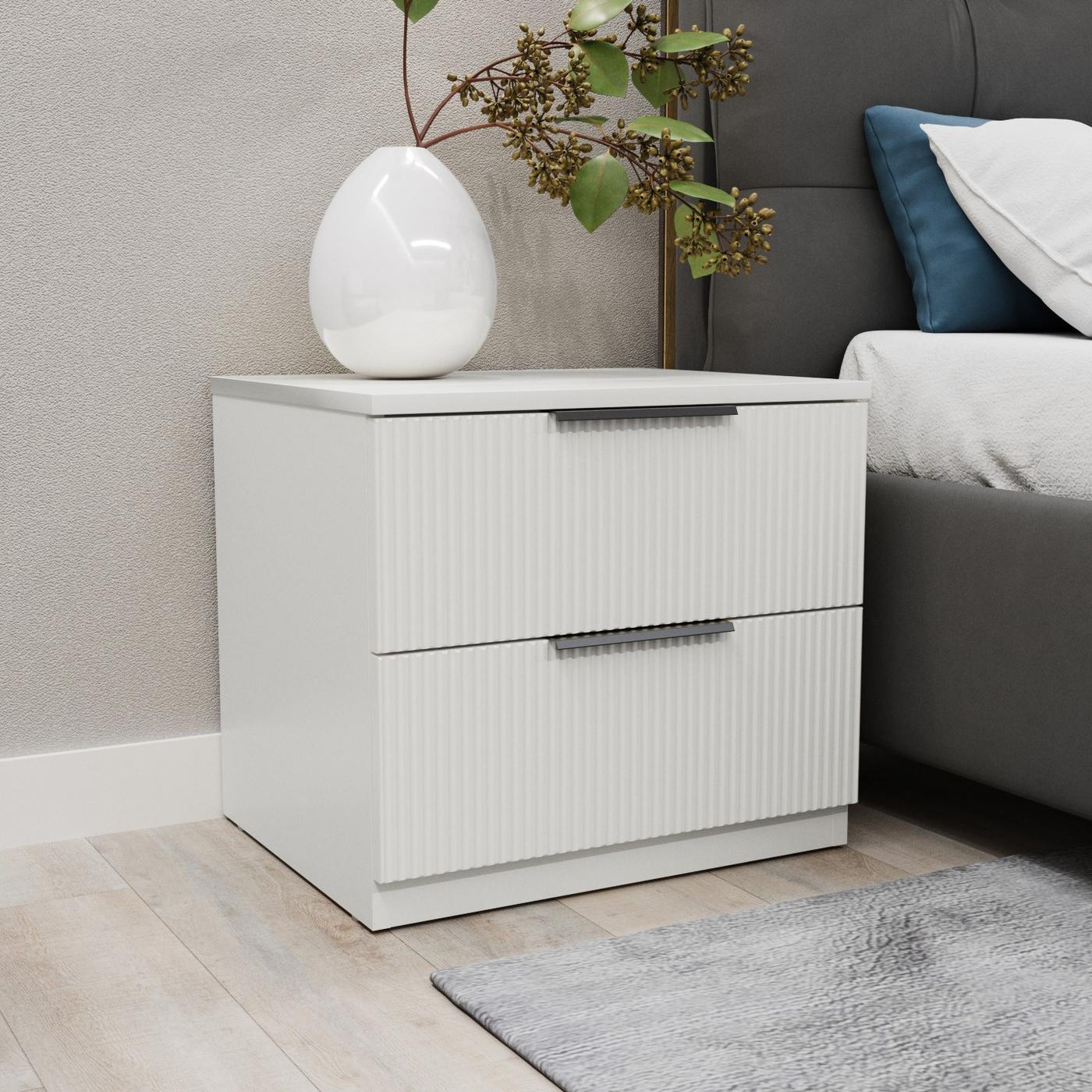 Noptiera Bayro Murano 55x50x45 cm Positano Alb Mat