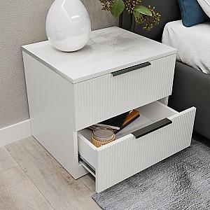 Noptiera Bayro Murano 55x50x45 cm Positano Alb Mat