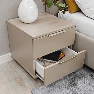 Noptiera Bayro Napoli 50x50x50 cm Piatra Gri