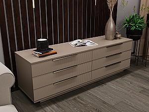 Comoda Bayro Napoli 180x56x50 cm Positano Piatra Gri