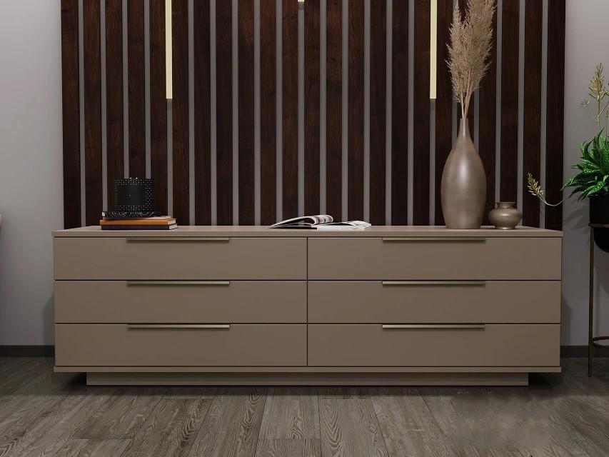 Comoda Bayro Napoli 180x56x50 cm Piatra Gri