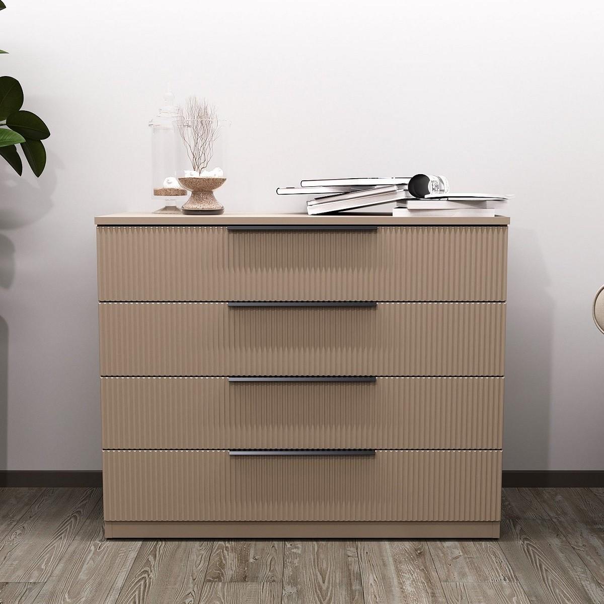 Comoda Bayro Murano 100x81x45 cm Positano Piatra Gri