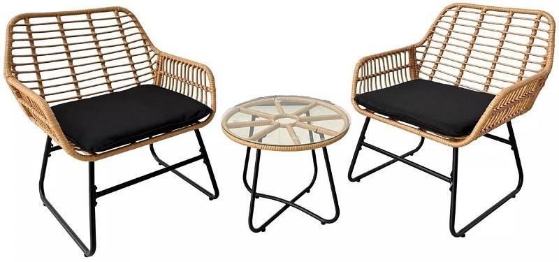 Set mobila de gradina GardenLine ABI3392 Maro/Negru