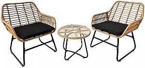 Set mobila de gradina GardenLine ABI3392 Maro/Negru