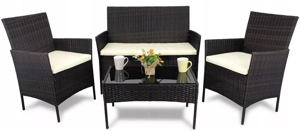 Set mobila de gradina GardenLine SAD1408 Maro/Crem