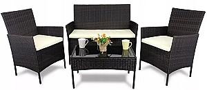 Set mobila de gradina GardenLine SAD1408 Maro/Crem