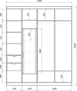Dulap-cupe Crinela ErgoSens Lux 17 Nimfea Alba / Stejar Sonoma