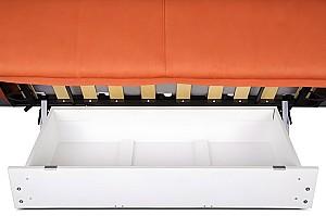 Canapea Crinela Modern Oranj / Gri Inchis