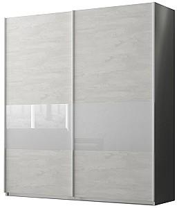 Dulap-cupe Crinela ErgoSens Lux 19 Piatra Mătăsoasă / Lacobel Alb