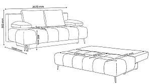 Canapea Crinela Ostin Line Albastru Inchis