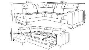 Canapea coltar Crinela Mason Maro